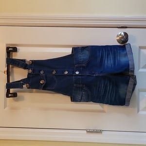 VIP JEANS bib overalls denim shorts Girls size 7/8